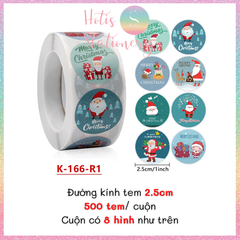 [HOTIS] 49 MẪU - Sticker nhãn dán Giáng Sinh Noel niêm phong trang trí hộp quà