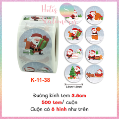 [HOTIS] 49 MẪU - Sticker nhãn dán Giáng Sinh Noel niêm phong trang trí hộp quà