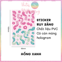 [HOTIS] Sticker ruy băng hoa trang trí sổ tay, card, toploader