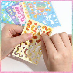 [HOTIS] Sticker ruy băng hoa trang trí sổ tay, card, toploader