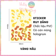 [HOTIS] Sticker ruy băng hoa trang trí sổ tay, card, toploader