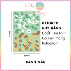 [HOTIS] Sticker ruy băng hoa trang trí sổ tay, card, toploader