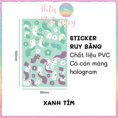 [HOTIS] Sticker ruy băng hoa trang trí sổ tay, card, toploader