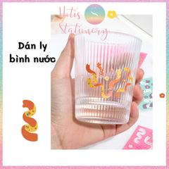 [HOTIS] Sticker ruy băng hoa trang trí sổ tay, card, toploader