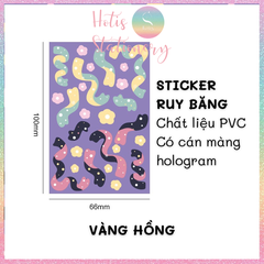 [HOTIS] Sticker ruy băng hoa trang trí sổ tay, card, toploader