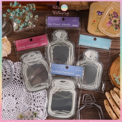 [HOTIS] [MIX MẪU] Sticker chai lọ trong suốt trang trí sổ vintage retro