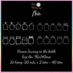 [HOTIS] [MIX MẪU] Sticker chai lọ trong suốt trang trí sổ vintage retro