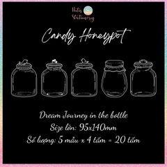 [HOTIS] [MIX MẪU] Sticker chai lọ trong suốt trang trí sổ vintage retro