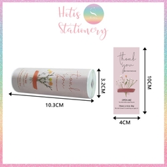 [HOTIS] Cuộn 150 Sticker Thank You, tem dán niêm phong hộp - Size 10x4cm