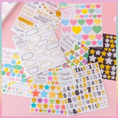 [HOTIS] Sticker nhãn dán chống nước cute phong cách Hàn Quốc