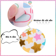 [HOTIS] Sticker nhãn dán chống nước cute phong cách Hàn Quốc
