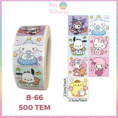 [HOTIS] 500 sticker hình dán hoạt hình Sanrio Star Dew siêu cute trang trí sổ, bàn học, niêm phong túi