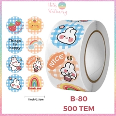 [HOTIS] 500 sticker hình dán hoạt hình Sanrio Star Dew siêu cute trang trí sổ, bàn học, niêm phong túi
