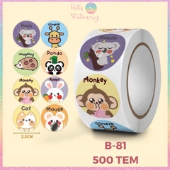 [HOTIS] 500 sticker hình dán hoạt hình Sanrio Star Dew siêu cute trang trí sổ, bàn học, niêm phong túi