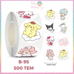 [HOTIS] 500 sticker hình dán hoạt hình Sanrio Star Dew siêu cute trang trí sổ, bàn học, niêm phong túi