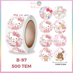 [HOTIS] 500 sticker hình dán hoạt hình Sanrio Star Dew siêu cute trang trí sổ, bàn học, niêm phong túi