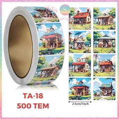 [HOTIS] 500 sticker hình dán hoạt hình Sanrio Star Dew siêu cute trang trí sổ, bàn học, niêm phong túi