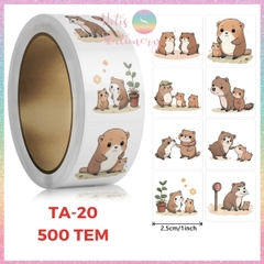 [HOTIS] 500 sticker hình dán hoạt hình Sanrio Star Dew siêu cute trang trí sổ, bàn học, niêm phong túi