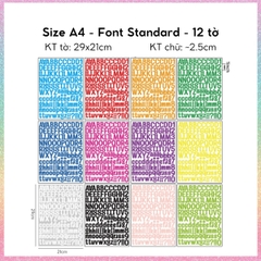 [HOTIS] Sticker chữ cái Tiếng Anh alphabet dán trang trí sổ tay, thiệp chúc