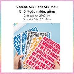 [HOTIS] Sticker chữ cái Tiếng Anh alphabet dán trang trí sổ tay, thiệp chúc