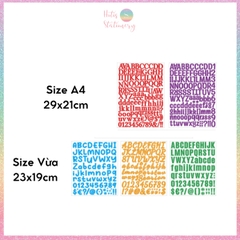 [HOTIS] Sticker chữ cái Tiếng Anh alphabet dán trang trí sổ tay, thiệp chúc