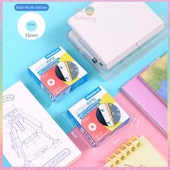 [HOTIS] Hộp 250 miếng Sticker dán lỗ KW-triO QT-01 nhãn tròn dán lỗ sticker vá lỗ cho giấy sổ còng planner