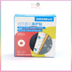[HOTIS] Hộp 250 miếng Sticker dán lỗ KW-triO QT-01 nhãn tròn dán lỗ sticker vá lỗ cho giấy sổ còng planner