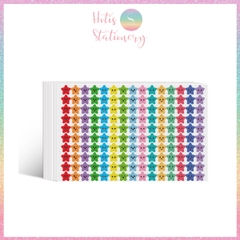 Set 10 tờ sticker chấm tròn, ngôi sao mặt cười nhãn dán khen thưởng học sinh