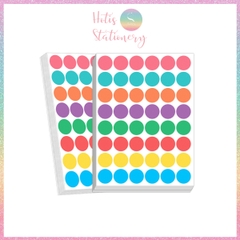 Set 10 tờ sticker chấm tròn, ngôi sao mặt cười nhãn dán khen thưởng học sinh