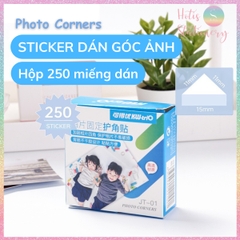 [HOTIS] Sticker dán góc ảnh Photo Corners KW-triO JT-01 miếng dán bảo vệ góc ảnh - Hộp 250 miếng