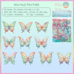 [HOTIS] Set 20 Sticker Bướm Dreamy Butterfly Dance Hologram PET trong suốt chống thấm nước, trang trí sổ tay DIY, làm thiệp