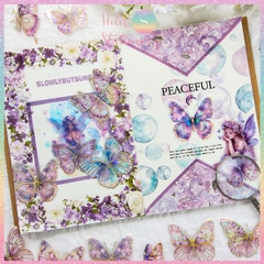 [HOTIS] Set 20 Sticker Bướm Dreamy Butterfly Dance Hologram PET trong suốt chống thấm nước, trang trí sổ tay DIY, làm thiệp