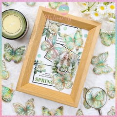 [HOTIS] Set 20 Sticker Bướm Dreamy Butterfly Dance Hologram PET trong suốt chống thấm nước, trang trí sổ tay DIY, làm thiệp