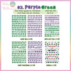 [HOTIS] Sticker chữ số màu trong suốt font cute phong cách Hàn Quốc