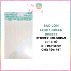 [HOTIS] Set 6 tờ sticker hologram trong suốt Flash Film Magic trang trí card, dán điện thoại