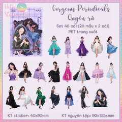 [HOTIS] Sticker cô gái fashion PET trong suốt dán trang trí sổ tay làm bullet journal