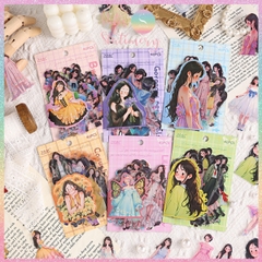 [HOTIS] Sticker cô gái fashion PET trong suốt dán trang trí sổ tay làm bullet journal