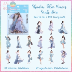 [HOTIS] Sticker cô gái fashion PET trong suốt dán trang trí sổ tay làm bullet journal