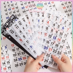 [HOTIS] Set 12 tờ Sticker Daily Notes nhãn dán 365 Ngày trang trí planner, bullet journal