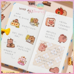 [HOTIS] Set 50 Sticker Capybara trang trí sổ, không thấm nước, siêu đáng yêu