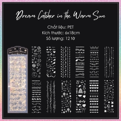 [HOTIS] Set 12 tờ sticker hologram trong suốt Streamer Shatter Dreams trang trí sổ, card idol, dán điện thoại