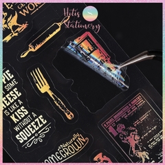 [HOTIS] Set 12 tờ sticker hologram trong suốt Streamer Shatter Dreams trang trí sổ, card idol, dán điện thoại