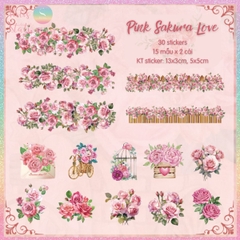 [HOTIS] Set 30 Sticker Vườn Hoa Old Century Garden PET trong suốt chống thấm nước, trang trí sổ tay DIY, làm thiệp