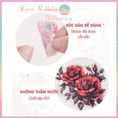 [HOTIS] Set 30 Sticker Vườn Hoa Old Century Garden PET trong suốt chống thấm nước, trang trí sổ tay DIY, làm thiệp