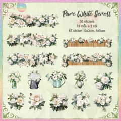 [HOTIS] Set 30 Sticker Vườn Hoa Old Century Garden PET trong suốt chống thấm nước, trang trí sổ tay DIY, làm thiệp