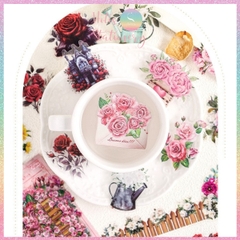 [HOTIS] Set 30 Sticker Vườn Hoa Old Century Garden PET trong suốt chống thấm nước, trang trí sổ tay DIY, làm thiệp