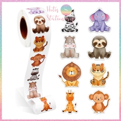 [HOTIS] Cuộn 500 tem sticker hoạt hình cute, tem dán trang trí, nhãn dán khen thưởng học sinh tạo động lực