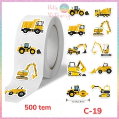 [HOTIS] Cuộn 500 tem sticker hoạt hình cute, tem dán trang trí, nhãn dán khen thưởng học sinh tạo động lực