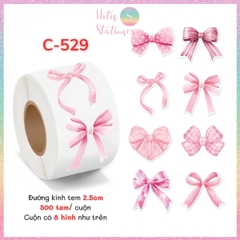 [HOTIS] Cuộn 500 tem sticker hoạt hình cute, tem dán trang trí, nhãn dán khen thưởng học sinh tạo động lực