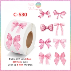 [HOTIS] Cuộn 500 tem sticker hoạt hình cute, tem dán trang trí, nhãn dán khen thưởng học sinh tạo động lực
